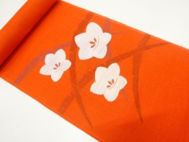 JAPANESE KIMONO / ANTIQUE KIMONO FOR SUMMER / WOVEN / KIKYO (BELLFLOWE